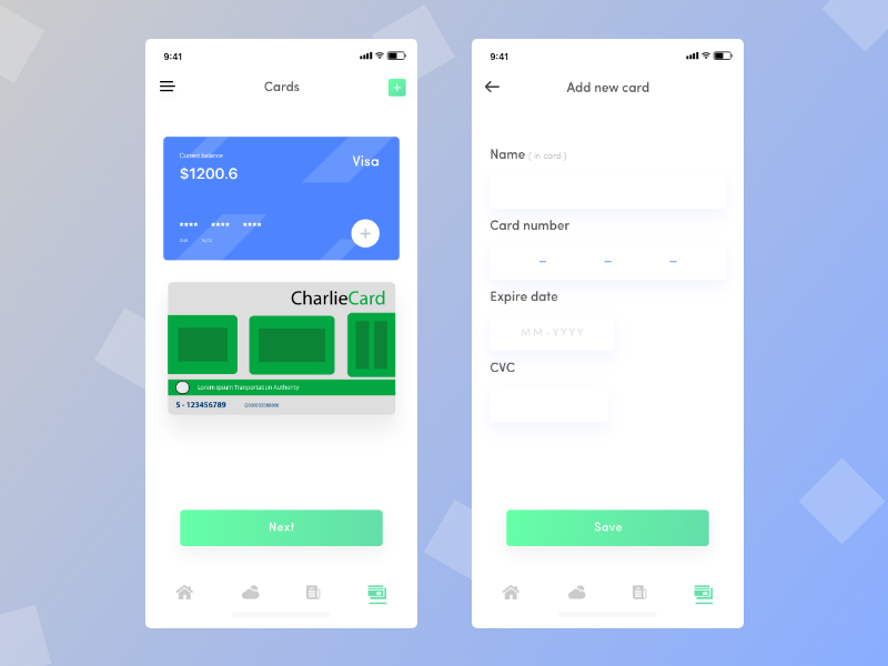 Subway app exploration 2 payment app design card visa charlie card ui car pooling app payment method payment app subway app train app ride sharing app ride app ios app app