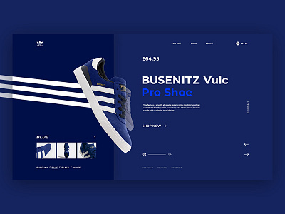 UI Design, Blue color selection of the shoe adidas after effect colors interaction interface shoe switch ui ux web web design website