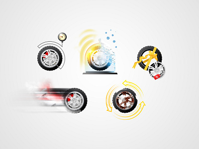 Tyre Icon Set