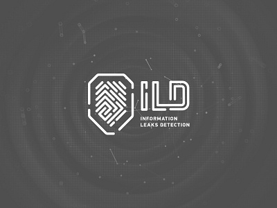 Logo ILD. Possible version finger fingerprint infоrmation line logo print shield touch touchid