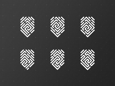 Linestorm grid line logo thumbprint trace