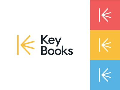 Key Books book brand design brand identity branding colour design identity k logo logo design marque minimal