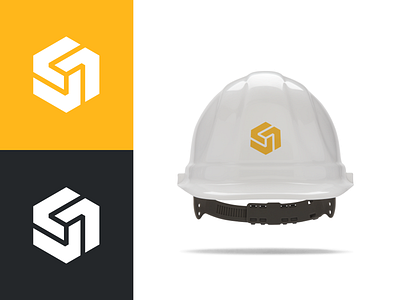 Qube3 brand design brand identity branding cube design engineering hat icon identity logo logo design marque minimal yellow