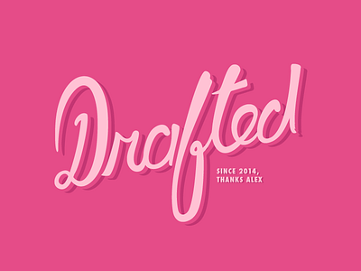 Just Drafted - Debut! brush brush script drafted first logo logotype script vector