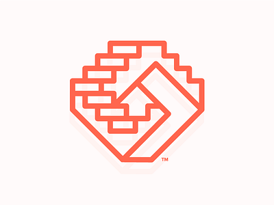Pitchme Logo escher logo logotype staircase startup