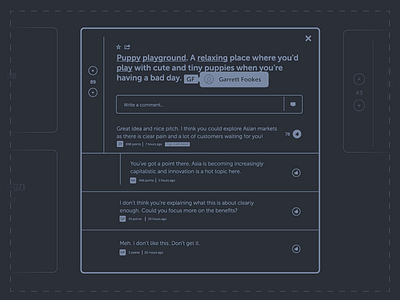 Pitchme Wireframe comments preview secret ui user interface ux wireframe