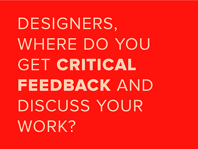 Question for you! answer designers feedback ideas question typography