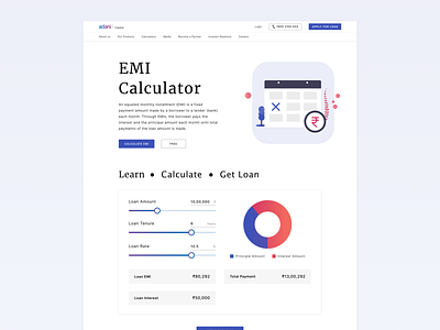 Adani Capital EMI Calculator | Website