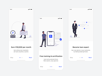 My Josh | Onboarding app design illustration minimal mobile product design ui ux