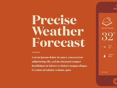 Weather Forecast app concept forecast iphone mockup precise weather