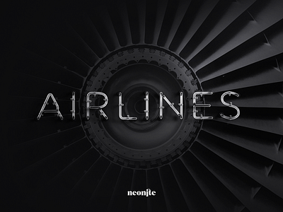 Airlines Cover Image airlines case study concept cover idea marquee neon neonite website