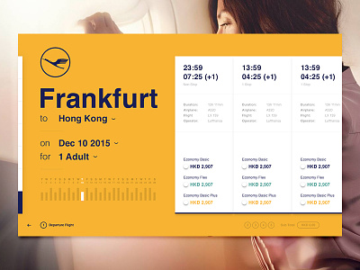 Airline Flight Results V2 airline cards concept design desktop flights interface list lufthansa prices web