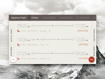 Swiss Airlines App Departure Flights