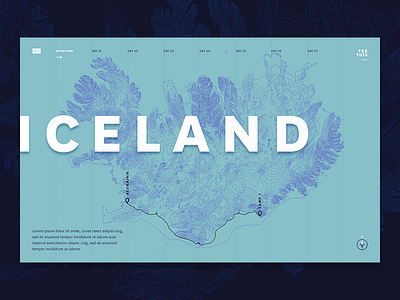 Iceland Journey Map cartography custom maps design geography homepage iceland journey landing page map map box