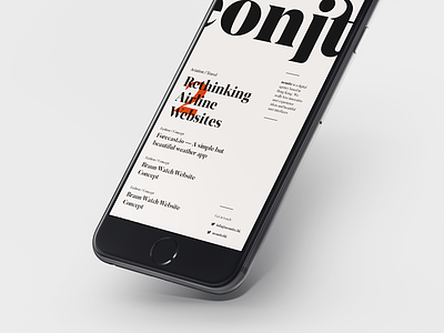 Neonite Blog agency blog design editorial fonts ios iphone layout mobile neonite type typography