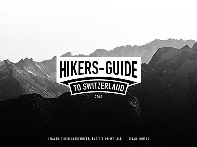 Hikers Guide to Switzerland concept hikers hikers guide hiking logo mountains print switzerland