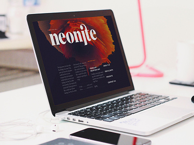Neonite Landingpage brand branding design fonts logo neonite redesign responsive ui ux