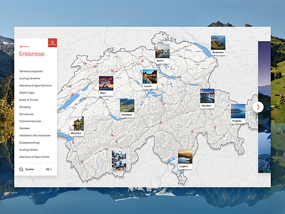 Explore Switzerland - myswitzerland.com adventure concept explore holiday map points of interest relax switzerland travel vacation