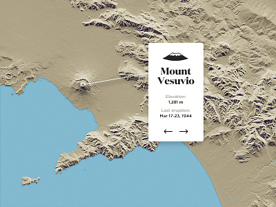 Mount Vesuvio, Italy cartography custom map design europe italy map mount vesuvio mountain naples qgis volcano