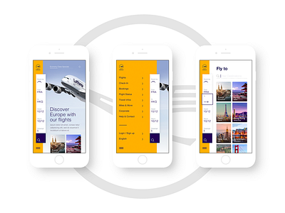Airline Mobile app Design airline aviation calendar concept dates destinations fly grid locations lufthansa search travel