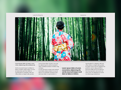 Editorial Layout #2 design digital editorial grid japan journal layout photo screen travel typography