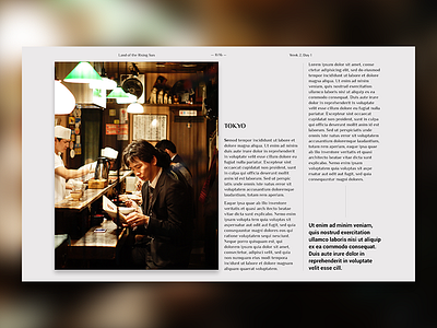 Editorial Layout #3 design digital editorial grid japan journal layout photo screen travel typography