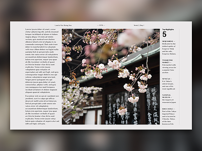 Editorial Layout #4 design digital editorial grid japan journal layout photo screen travel typography
