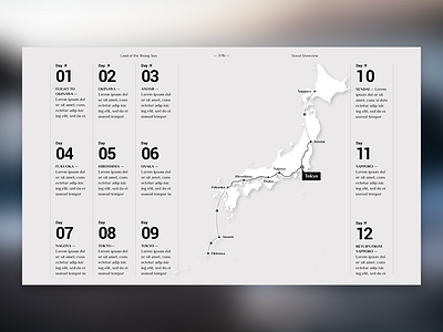 Editorial Layout #5 (Map) design digital editorial grid japan journal layout photo screen travel typography
