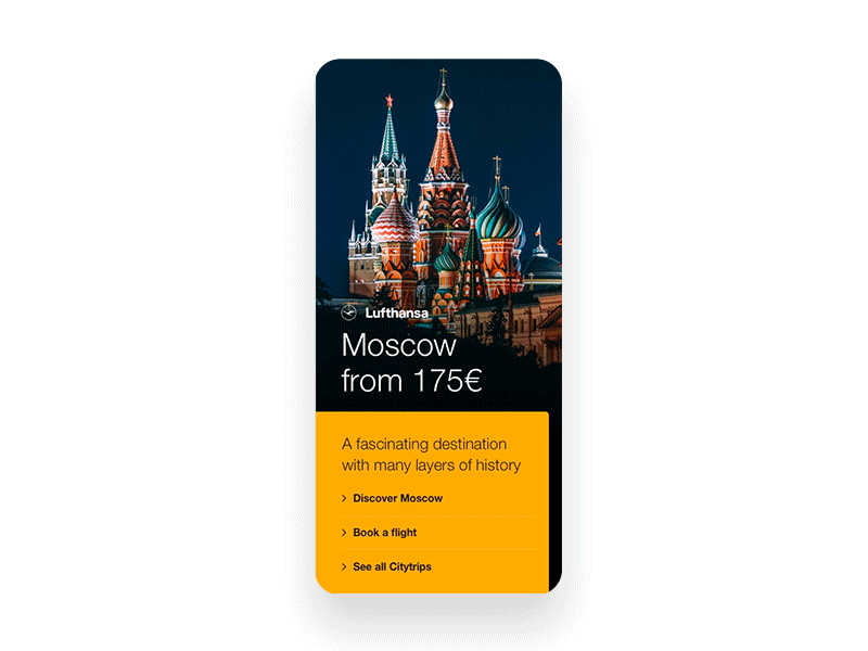 Citytrips Moscow airline app city citytrips moscow traveling