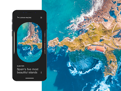 Travel Stories App airline app cathay pacific concept design photography spain stories travel typography ui ux