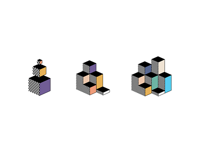 Iconography/Illustration Stylefinding 3d blocks concept design icon illustration onboarding statistics stats ui