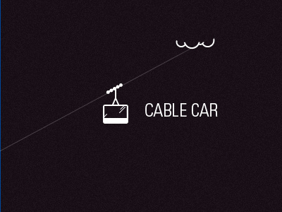 cable car clipart black and white sun