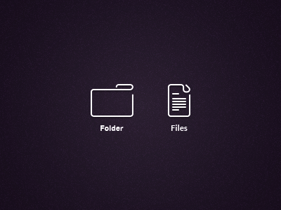 File, Folder Icons concept files folder icons idea simple single stroke wip