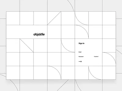 Objectiv Sign in Page app concept data datavisualisation design figma grid login login form sign in