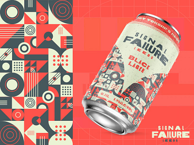Signal Failure Brewery beer branding beer can branding design geometric pattern product design