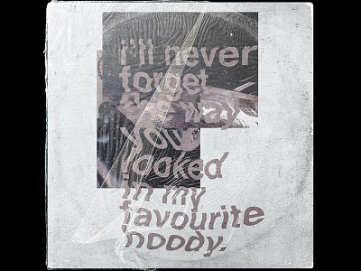 I'll never forget album cover cd cover design music texture typography