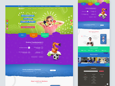 Website • School design dribbble interface redesign school site ui website