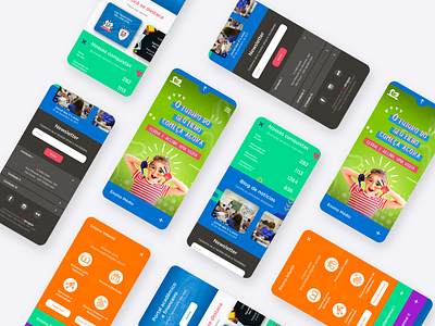 Website Mobile • School color design dribbble interface mobile school site ui website