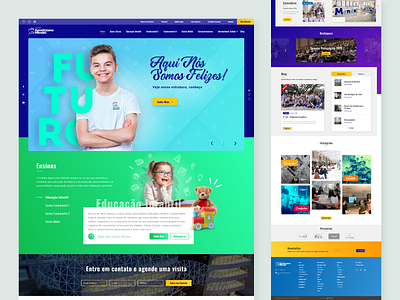 Website • School design dribbble interface redesign school site ui website