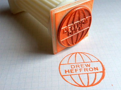 custom makerbot column globe stamp