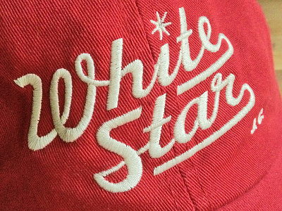 White Star embroidered hats
