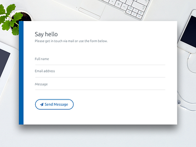 Contact Form - Website background image blue clean contact flat german kraut computing ui web webpage website