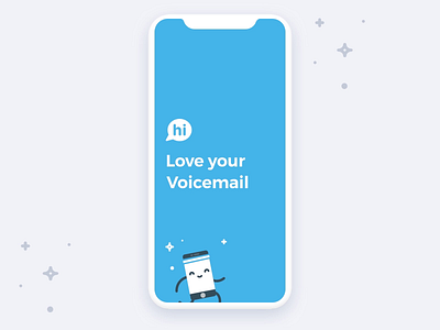 Hi Voicemail App Preview video for Apple Store after effects animation app apple store download app features page gif ios mobile presentation promoter promotional prototype storyboard ui design ux design video video app
