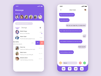 chat app chat friend friends list ui