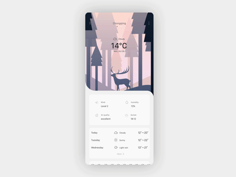 Weather animated gif animation app illustration ui weather