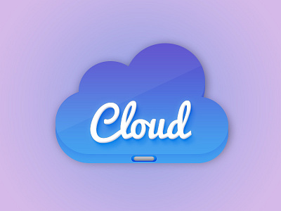 Cloud icon concept cloud concept hosting icon illustration iphone remote ui web