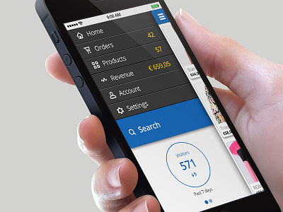 Tictail Menu app concept ecommerce flat interface ios iphone sweden tictail ui