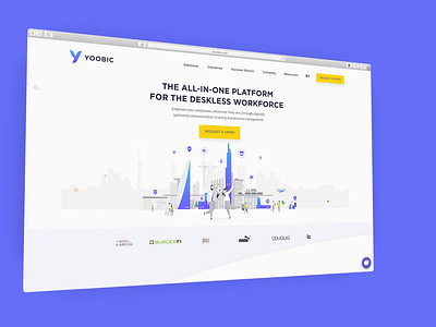 New Header - Yoobic animation header logo london startup video website websites yoobic