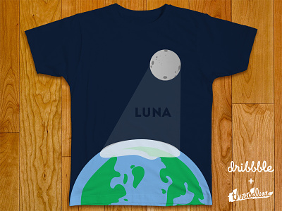 Luna contest cremoso dribbble ice cream logo playoff shirt t shirt threadlesss