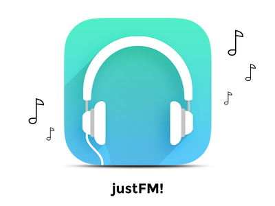 justFM! icon App app flat icon ios ipad iphone justfm ui